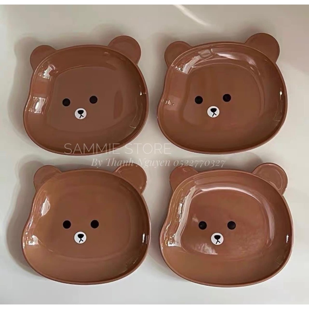 SET 8 ĐĨA GẤU BROWN DECOR SIÊU XINH