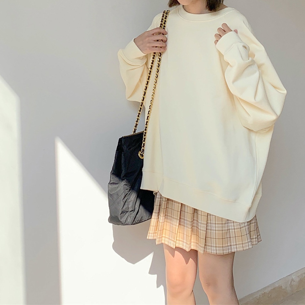Áo sweater dáng rộng phong cách năng động thời trang mùa thu 2021 cho nữ