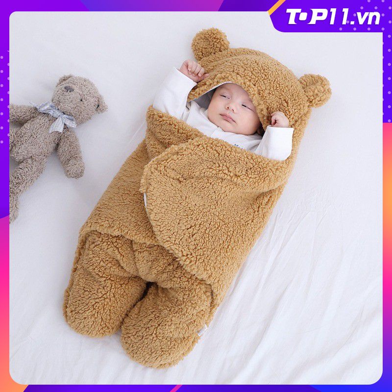 Túi Ngủ Mùa Đông Quấn Bé Sơ Sinh 0-6 Tháng Tuổi