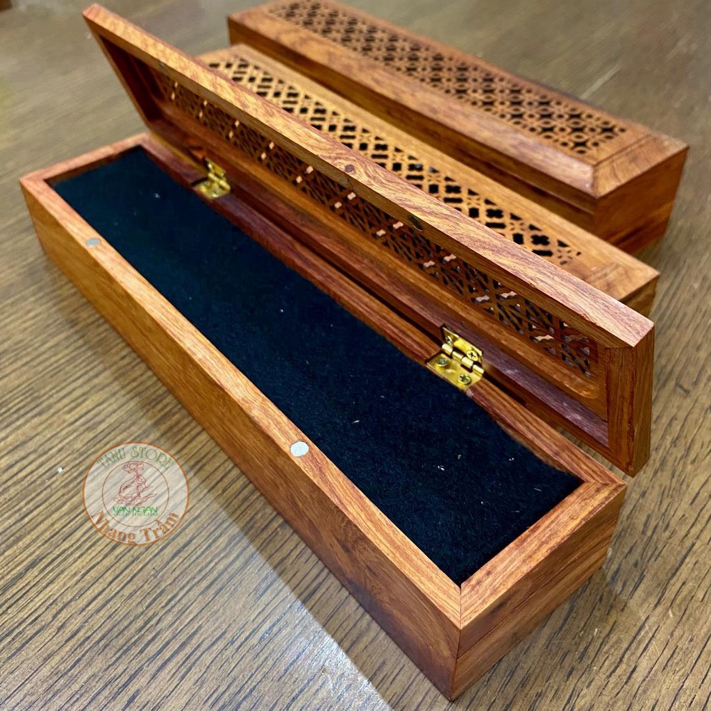 HỘP CHỮ NHẬT XÔNG NHANG TRẦM (MẪU LỚN)- CÓ NGĂN CHỨA NHANG VÀ NGĂN XÔNG NHANG, RẤT TIỆN LỢI VÀ SANG TRỌNG- TANU STORE