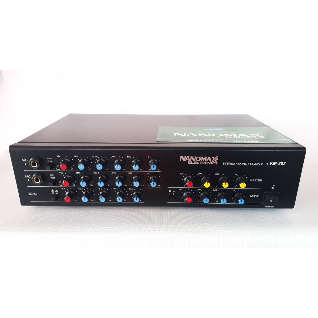 Mixer Karaoke Nanomax KM 202 - Vang cơ chống hú có bluetooth Nanomax V-1500