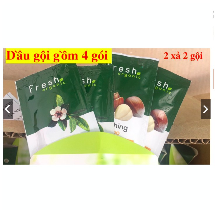 Combo dầu xả,gội fresh (4 gói xả + 4 gội dầu gội thư giãn Fresh).