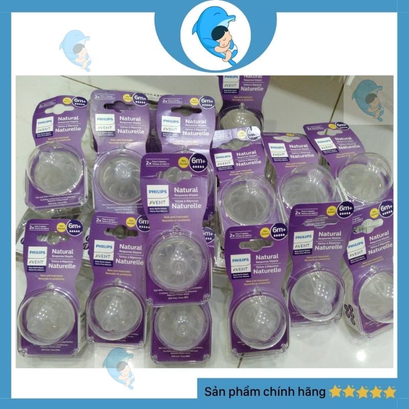 Núm Ti Avent Natural Cho Bình Avent Natural Đủ Size Núm 1,2,3,4,5 Chính Hãng Mẫu Mới