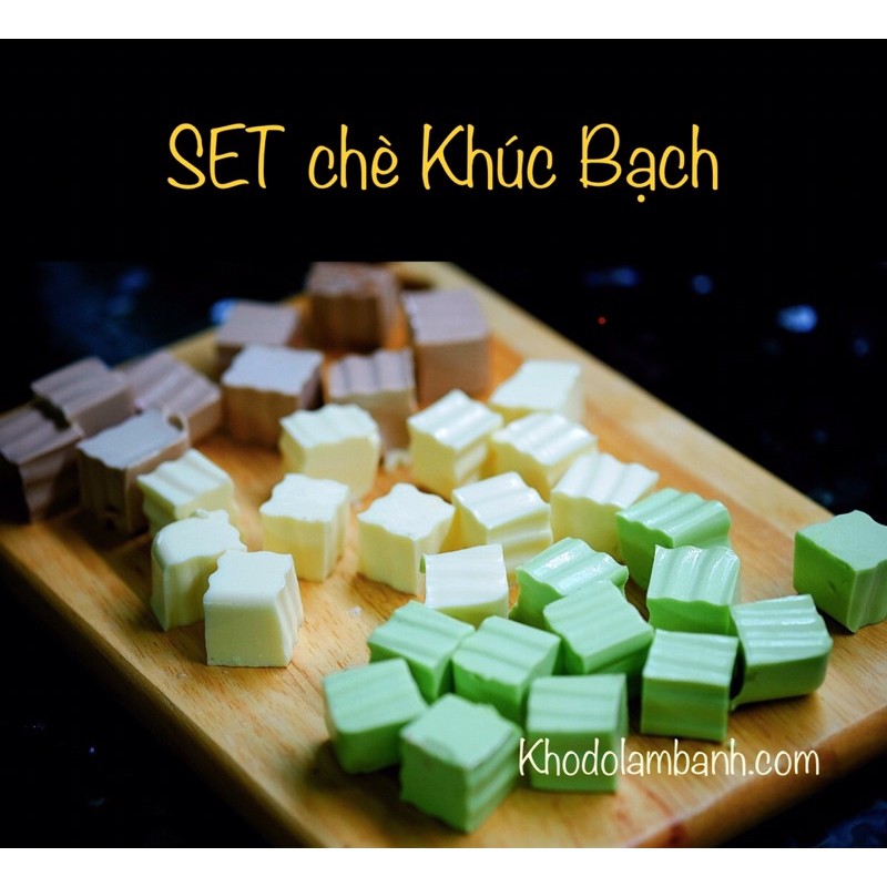 Set chè khúc bạch kèm hướng dẫn, nguyên liệu làm chè khúc bạch ngon