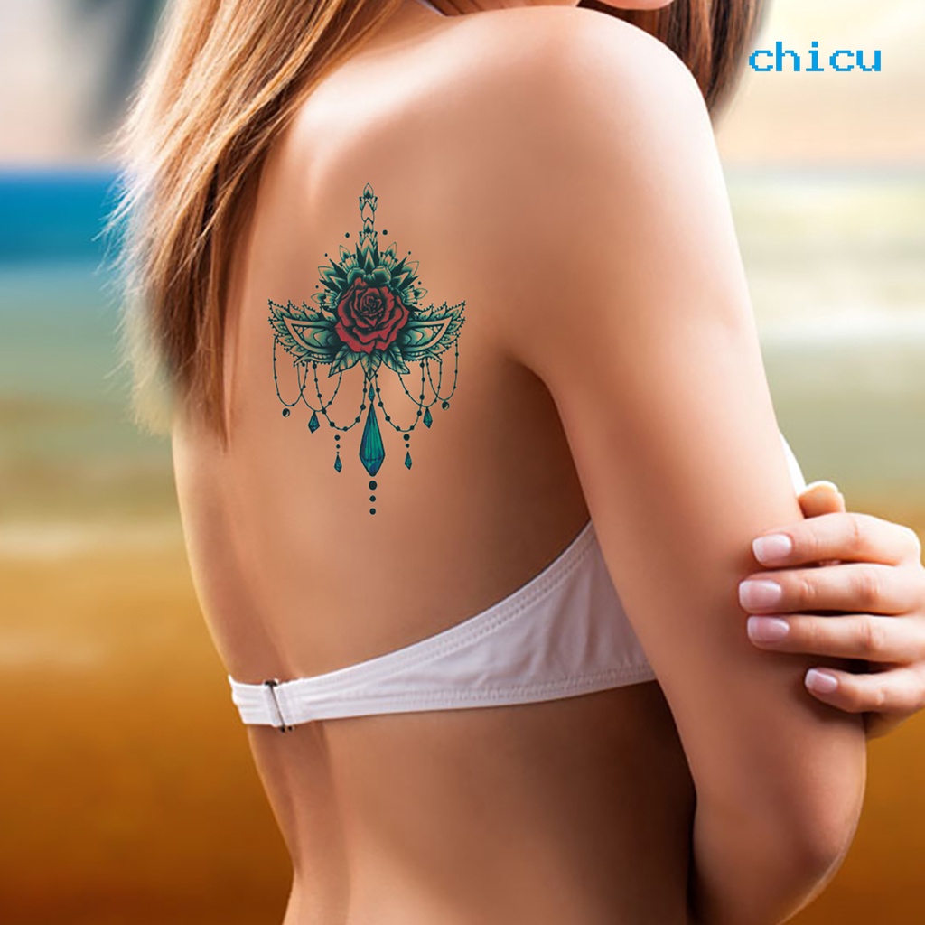 1 Tấm Sticker Dán Hình Xăm Hoạt Hình Chống Thấm Nước