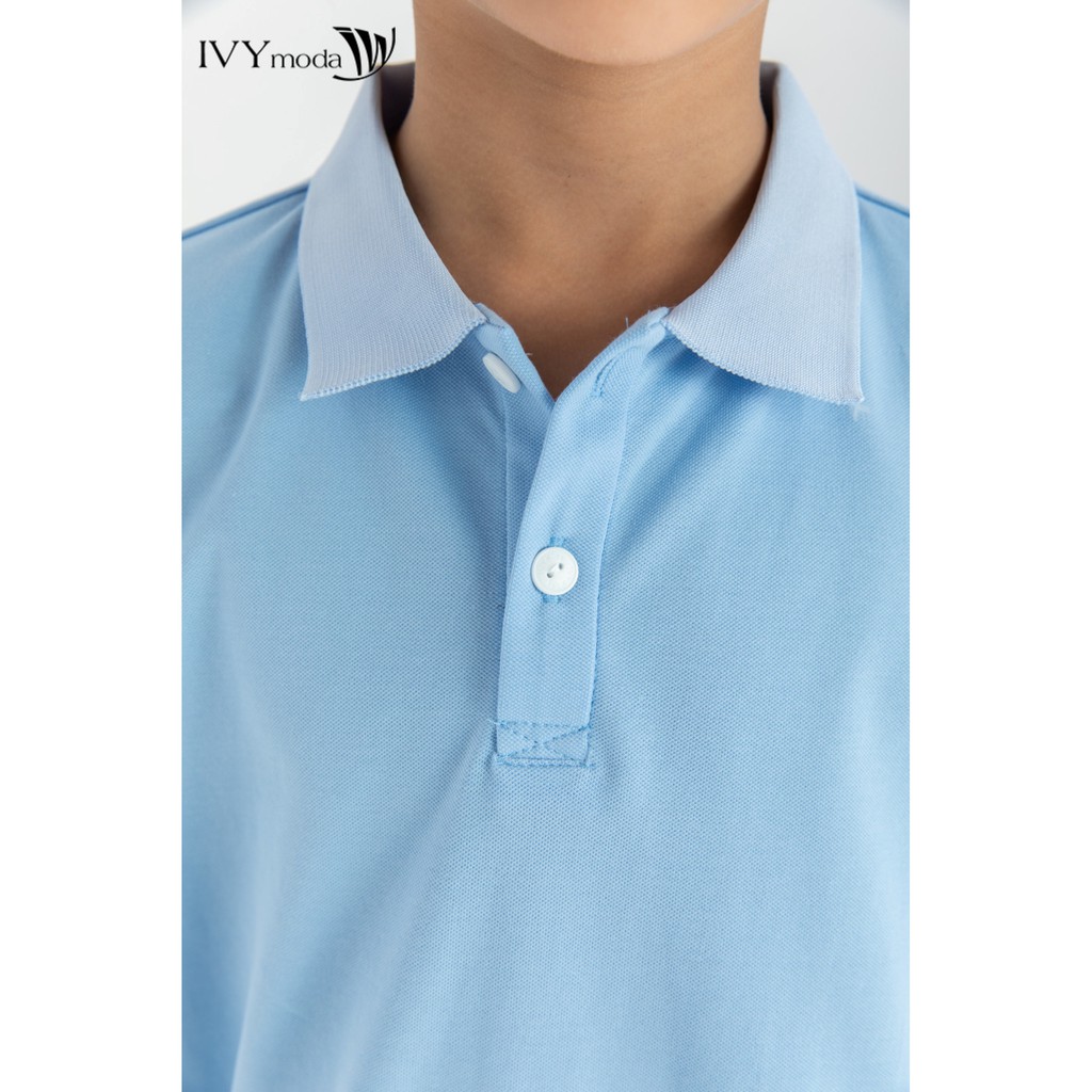 Áo thun cổ đức bé trai IVY moda MS 57K1328
