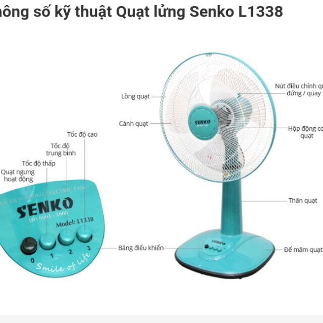 Quạt lửng Senko L1638 | BigBuy360 - bigbuy360.vn