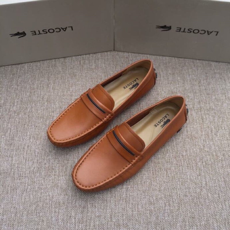 Giày lười nam da thật nhập khẩu thương hiệu Lacoste cao cấp