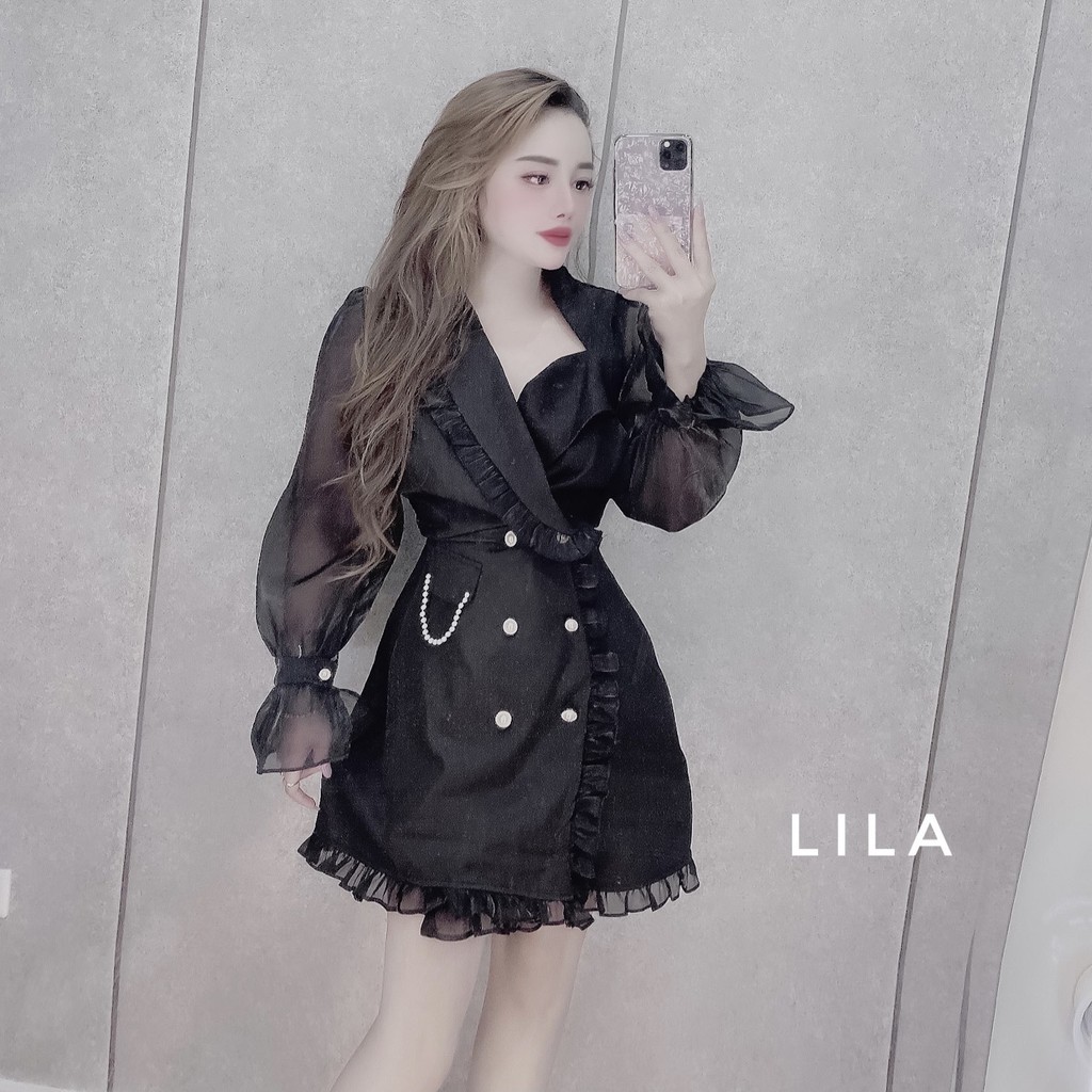váy vest đầm vest tay phối-mã A011- thời trang thiết kế | BigBuy360 - bigbuy360.vn