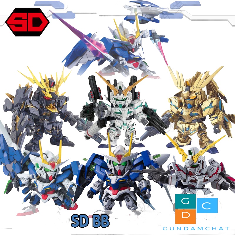 Mô hình lắp ráp SD BB giá rẻ Sinanju 365 Qant 370 Knight Zeong Unicorn Perfectibility Mecha 390 Full Armor