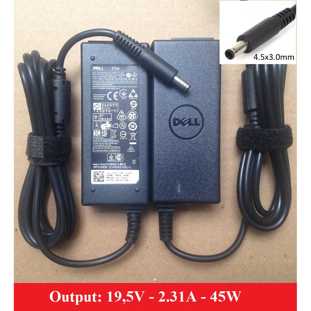 Sạc Laptop Dell 2,31a Chân Kim Nhỏ / Sạc Máy Tính Dell 19.5V 2.31A (45W)