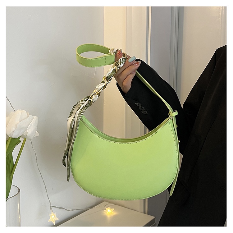 Túi Xách JASMIN NOIR Da PU Phối Khăn Quàng Cổ Thời Trang Dành Cho Nữ