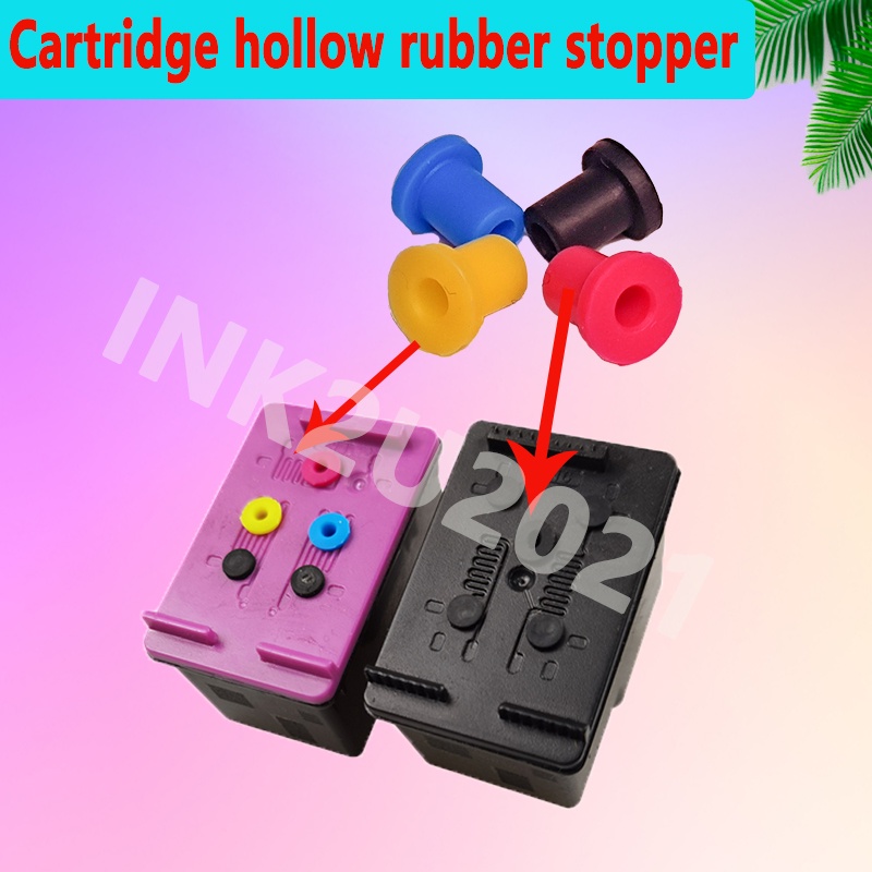 4 cái / 8 cái hộp mực cao su silicone cắm cho hp 63 65 60 61 678 680 cho canon 810 740 745 830 hộp mực