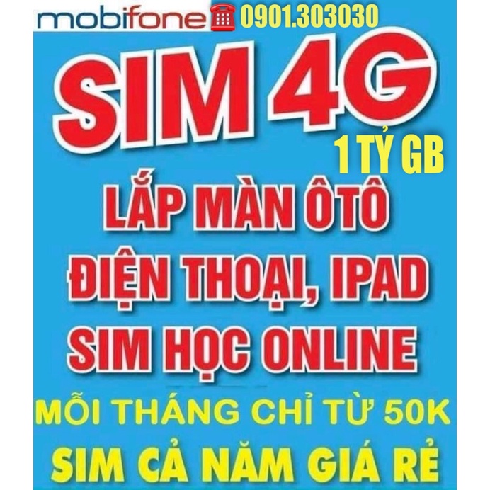 [DTHN] Sim 4G Mobifone DTHN MAX KHÔNG GIỚI HẠN DUNG LƯỢNG DATA DÙNG TOÀN QUỐC