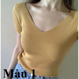 áo len cộc tay mỏng thời trang