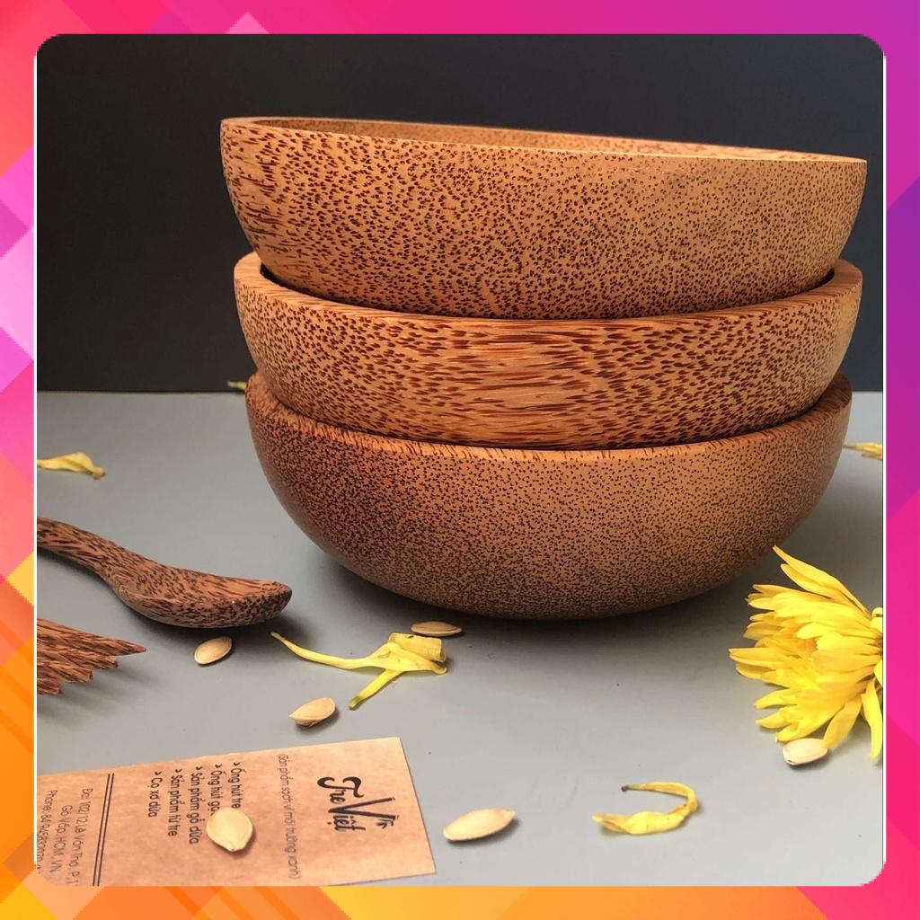 Tô gỗ dừa- Bát gỗ dừa- Coconut Wooden Bowl- Tô gỗ đựng đồ ăn cao cấp!!