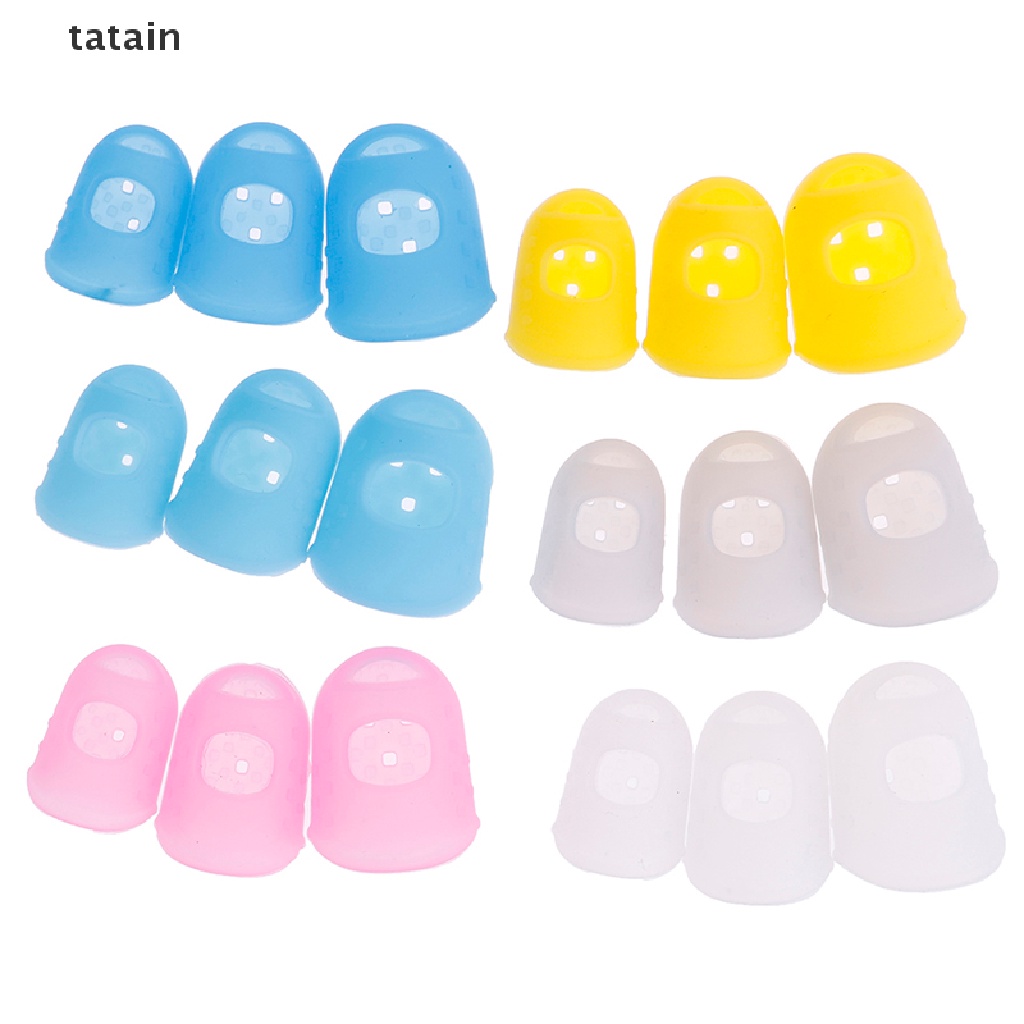 [TAT] Multicolor Silicone Thimble Tip Hollowed Out Breathable Knitting tool DIY craft CVX