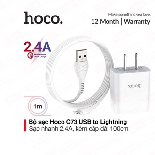 Bộ Sạc Iphone Hỗ Trợ Sạc Nhanh 2.4A - Bộ Sạc Nhanh Iphone C73