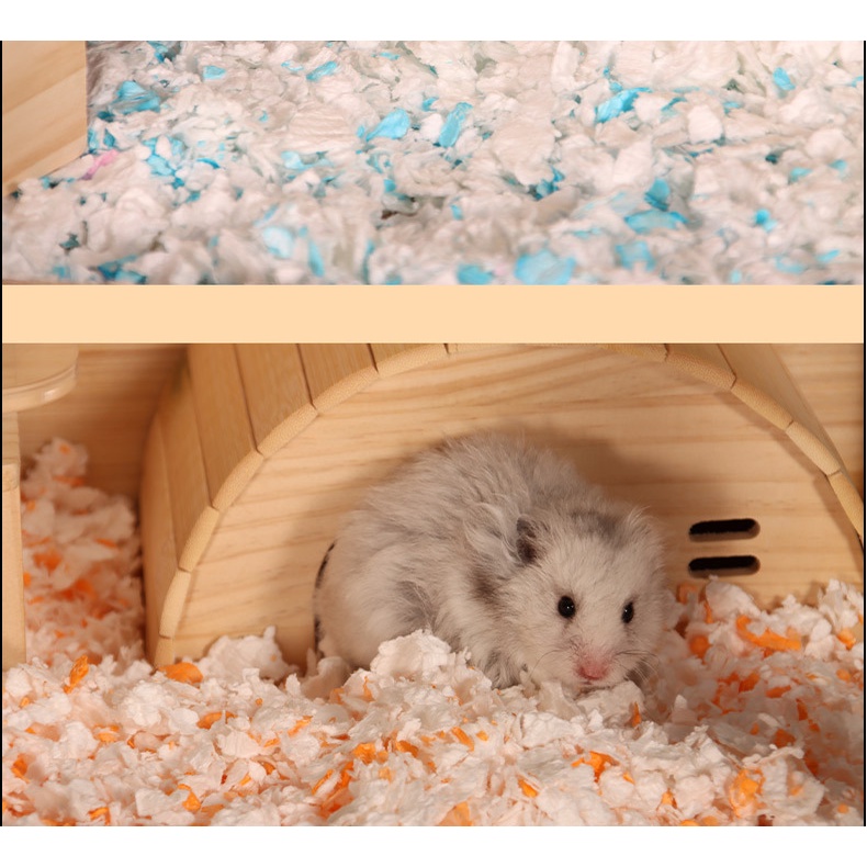 giấy lót chuồng 450gr dành cho hamster, sóc, nhím, đuôi mập, fat tail, grebil