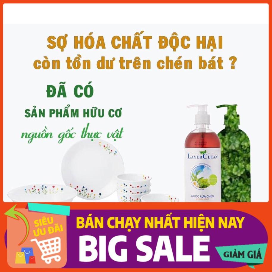 Nước rửa bát hữu cơ Layer Clean 800ml Quế