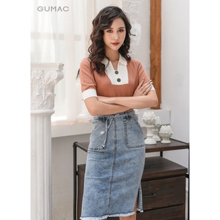 Áo len nữ tay lỡ phối cổ AA9229 GUMAC