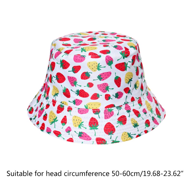 Mũ Bucket Chống Tia UV In Họa Tiết Trái Cây Thời Trang