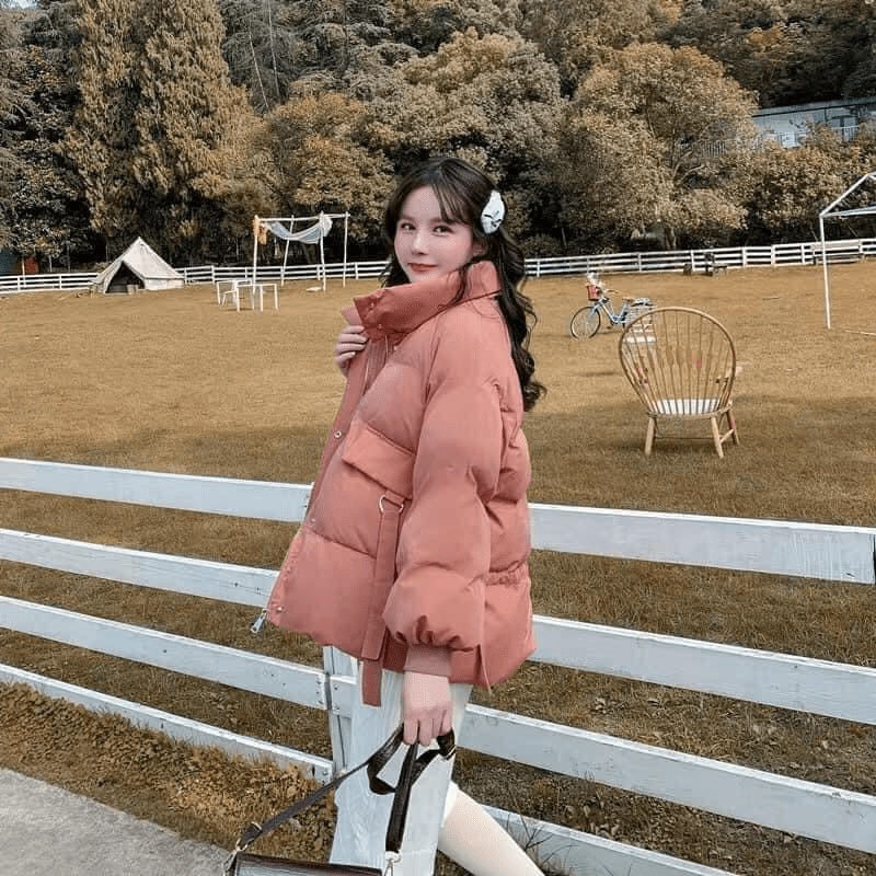 (MẪU MỚI) FREE SHIP Áo Khoác Phao Béo Nữ Chần Bông Ba Lớp SIêu Ấm Phối Túi Hộp Cực Thời Trang Trong Mùa Đông Lạnh Giá HH