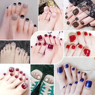 Set 24 móng tay giả nhiều màu sắc Móng tay giả dạng áo giáp