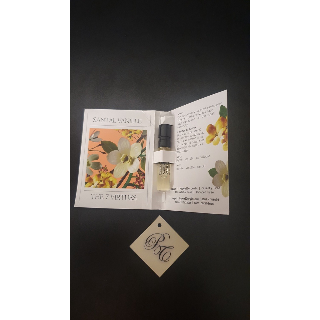 Mẫu thử Vial Sample nước hoa 𝗧𝗵𝗲 𝟳 𝗩𝗶𝗿𝘁𝘂𝗲𝘀 - 𝗦𝗮𝗻𝘁𝗮𝗹 𝗩𝗮𝗻𝗶𝗹𝗹𝗲 1.7ml