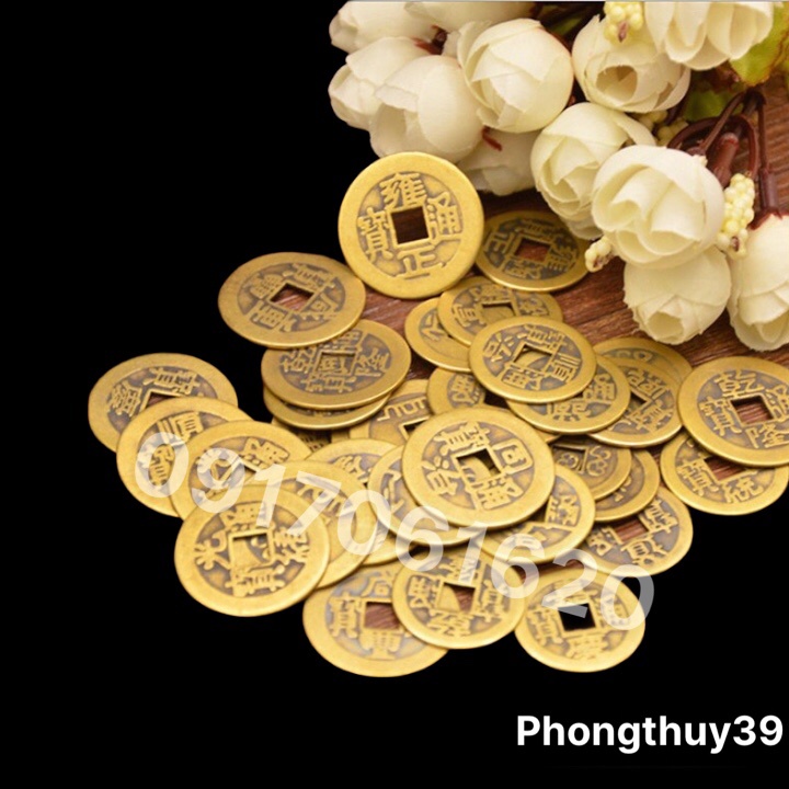 Đồng Xu Ngũ Đế Âm Dương Phong Thủy Chiêu Tài Lộc Tăng Vượng Khí