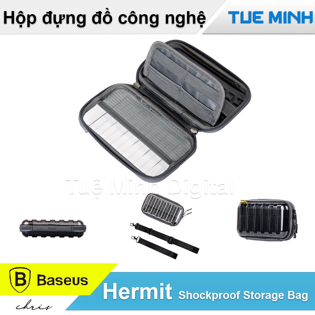 Túi phụ kiện chống sốc, chống va đập Baseus Let's Go Hermit Shockproof Storage Bag