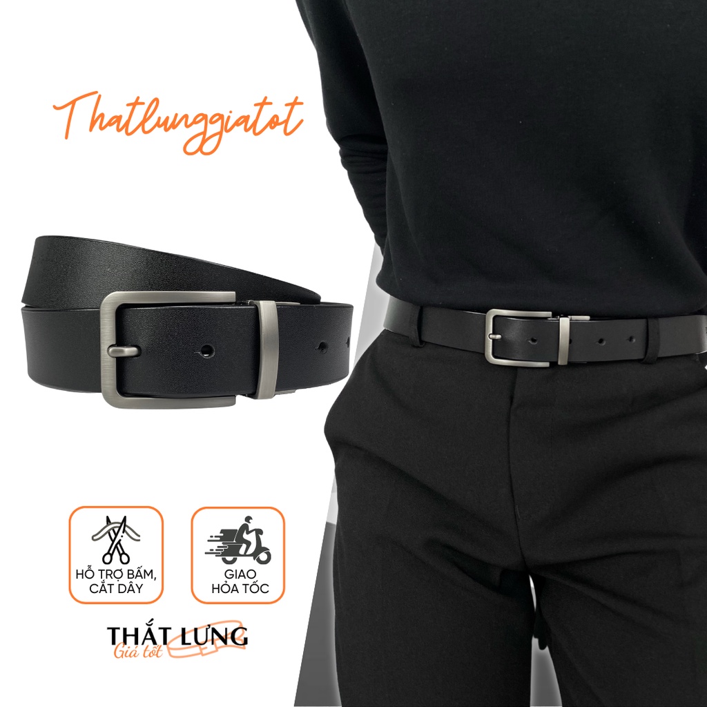 Thắt Lưng Nam Học Sinh Đơn Giản, Dây Nịt Basic Đi Học - Đi Làm Cho Nam Bản 3.3 Cm Tl128 - Thắt Lưng Giá Tốt