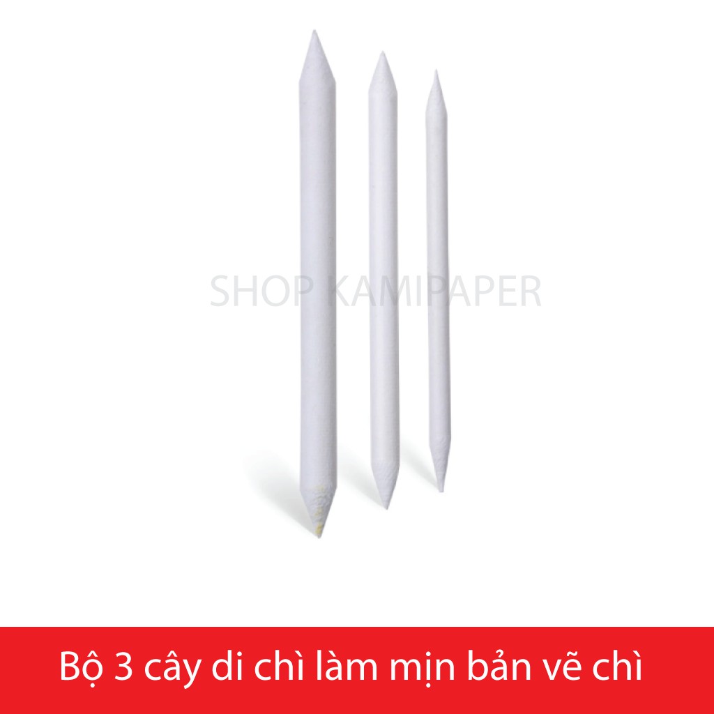 di chì, bộ 3 bút di chì làm mịn bản vẽ chì