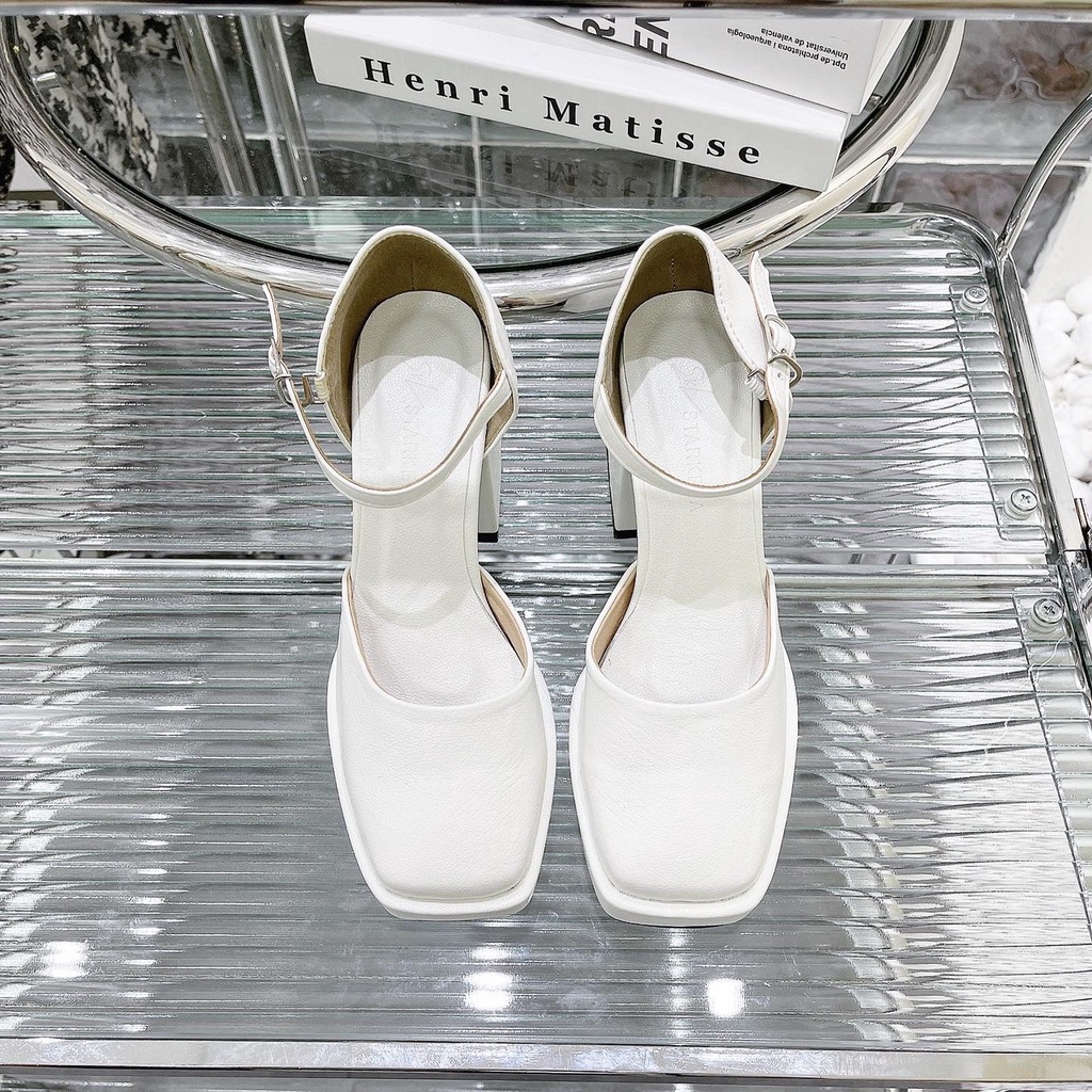 Giày cao gót nữ bít mũi gót vuông siêu xinh