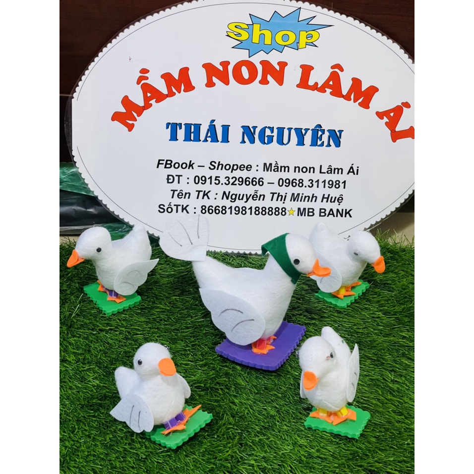 Đàn gà, đàn vịt vải nỉ mầm non