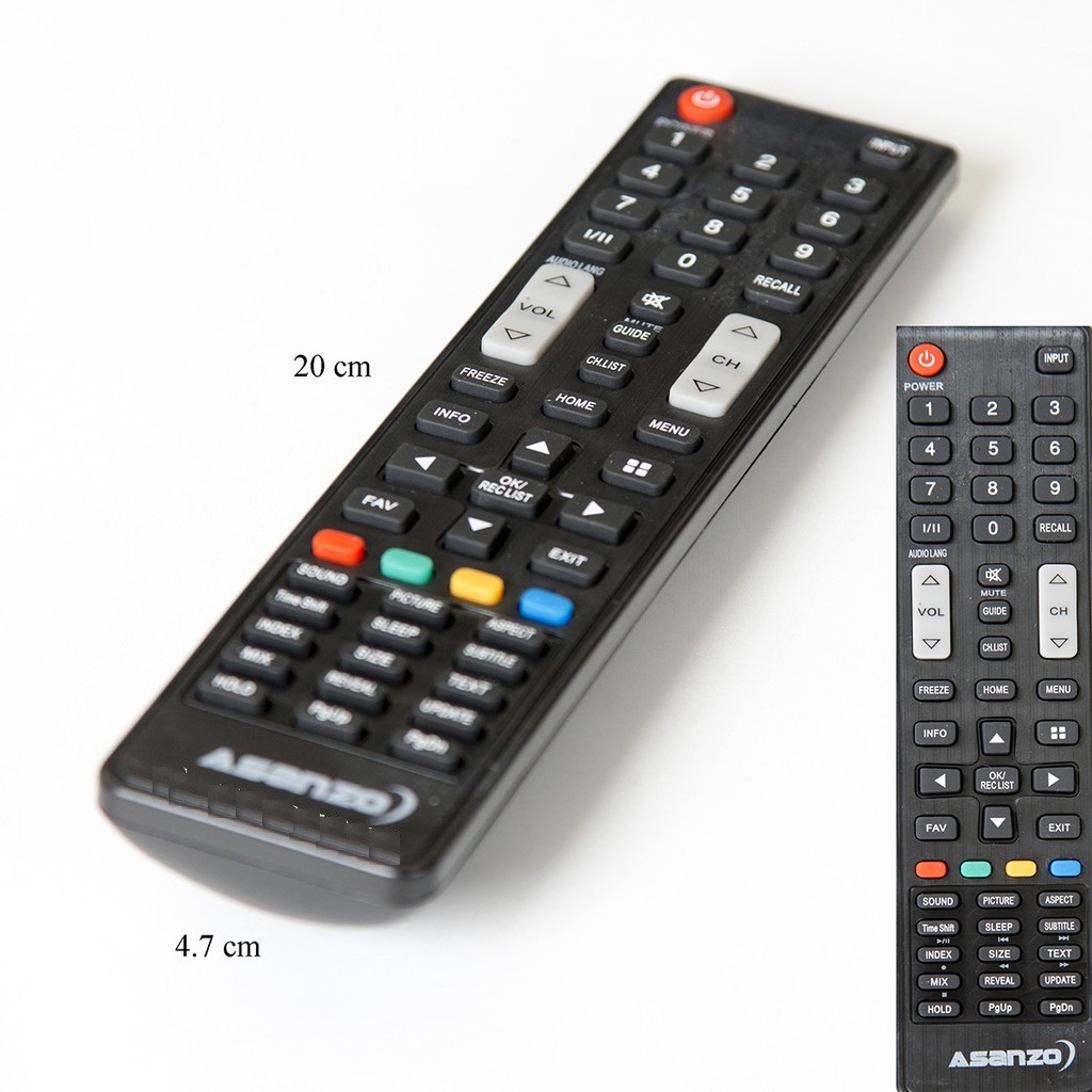 Asanzo 3D vừa - Remote điều khiển Tivi Asanzo Smart thông minh có Internet