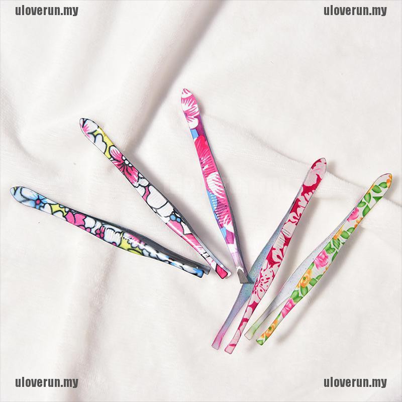 Nhíp Tỉa Lông Mày Bằng Thép Không Gỉ In Họa Tiết Hoa | BigBuy360 - bigbuy360.vn