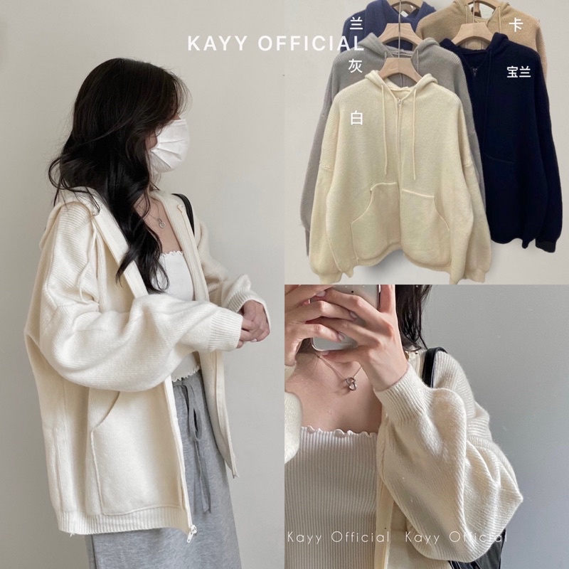 Áo khoác hoodie len dày dặn Hàn Quốc _ Hlm ( Ảnh thật tự chụp)