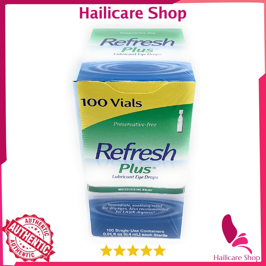 [Nhập Mỹ] Nước nhỏ Mắt Nhân Tạo Refresh Plus Lubricant Eye Drops Single Use