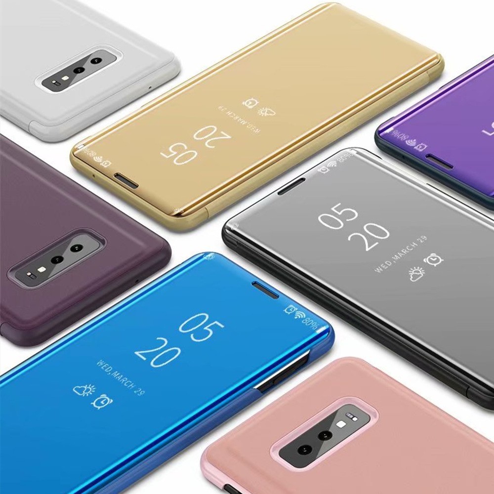 Ốp Lưng Nắp Gập Màu Trơn Có Mặt Gương Phía Trước Cho Oppo F5 F7 F9 F11 Pro K1 Find X R11s Plus | BigBuy360 - bigbuy360.vn