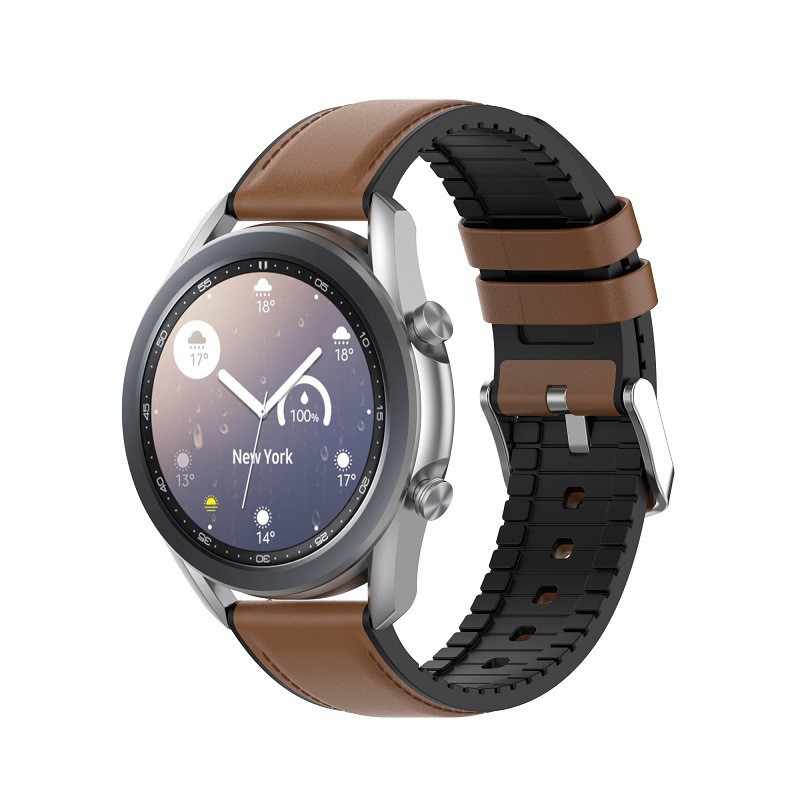 Dây da có lớp lót cao su cho đồng hồ thời trang - thể thao Galaxy Watch / Huawei / Amazfit / Garmin cao cấp PKHRSMS005