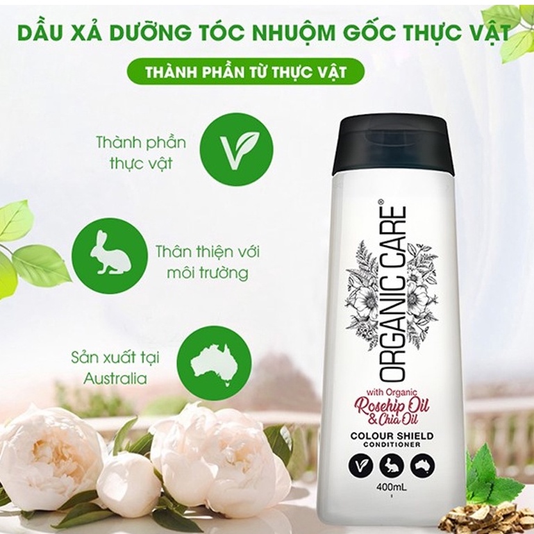 [Australia] Dầu xả dành cho tóc nhuộm Organic Care Colour Shield 400ml/chai