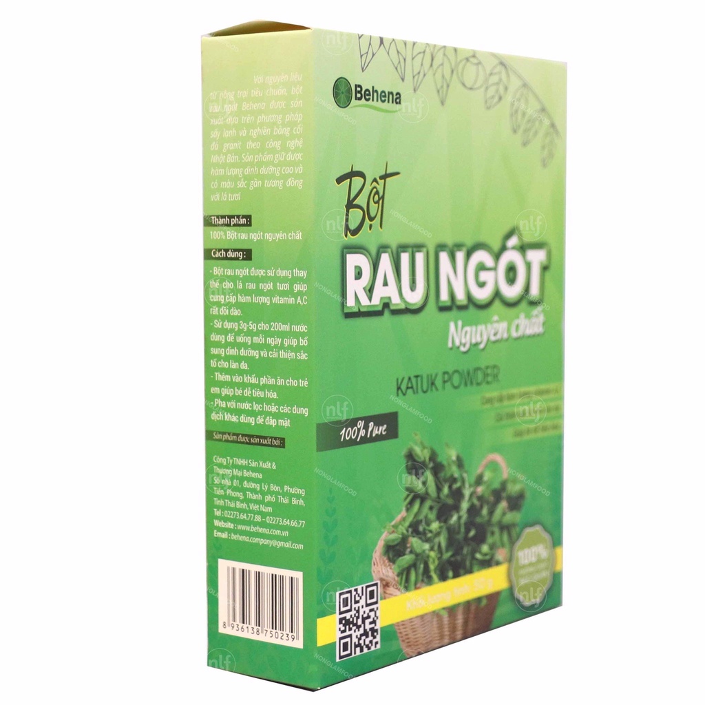 BỘT RAU NGÓT – Giúp giảm sót rau sau sinh, tưa lưỡi cho tre sơ sinh, cung cấp vitamin A,C (50G)