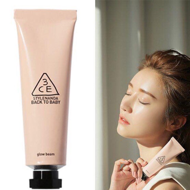 Kem Lót Tăng Độ Căng Bóng Cho Da 3CE Stylenanda Back To Baby Glow Beam Pink 30ml