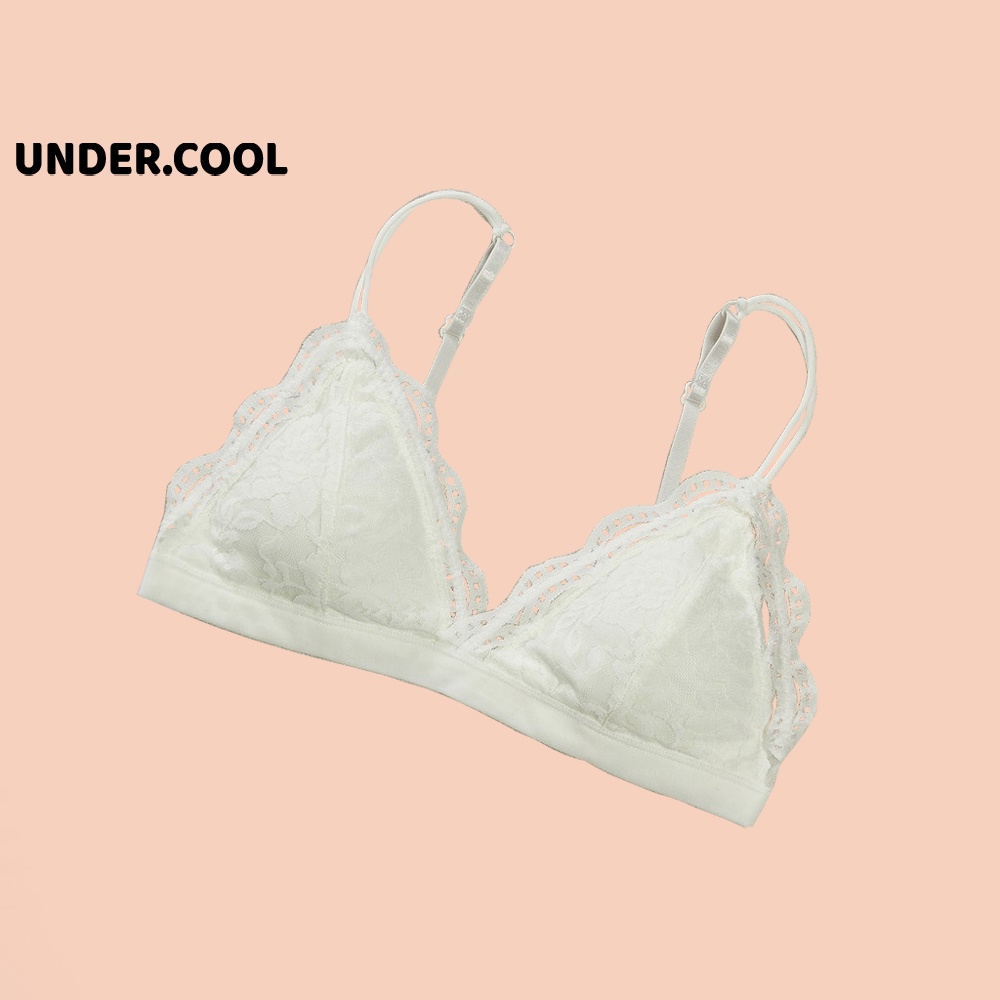 Áo ngực UNDERCOOL dáng ôm không gọng đệm rời phối ren quyến rũ
