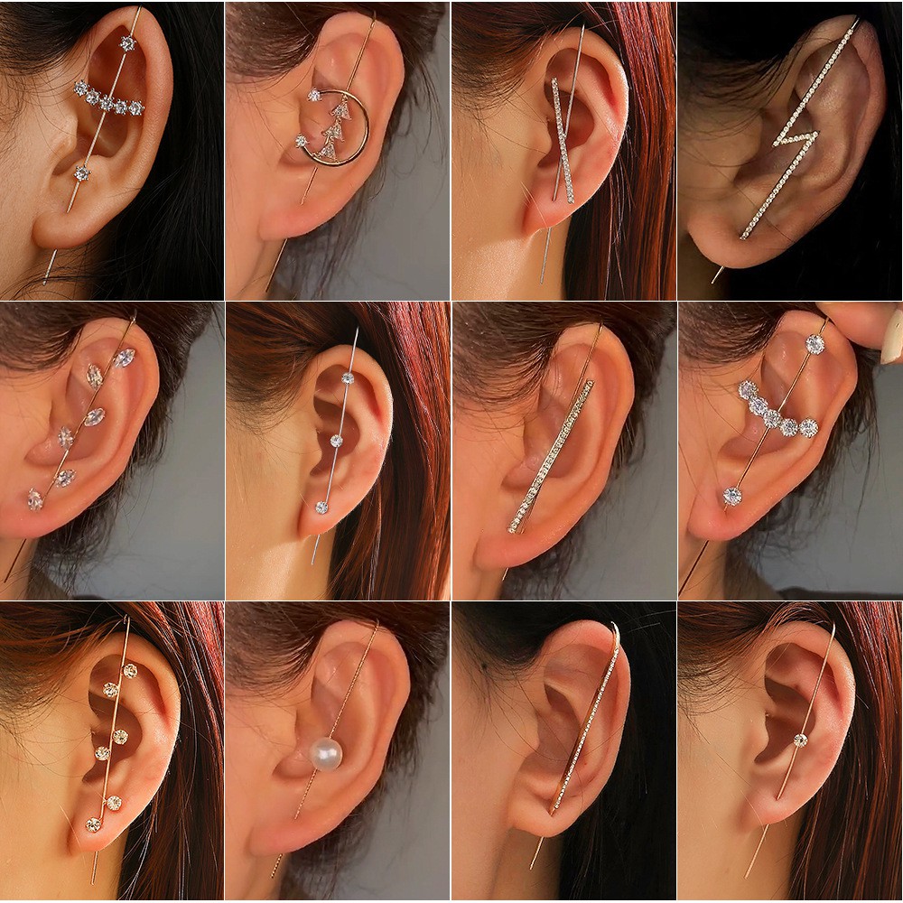 Khuyên Tai Xỏ Thẳng Đứng Thiết Kế Độc Đáo Thời Trang