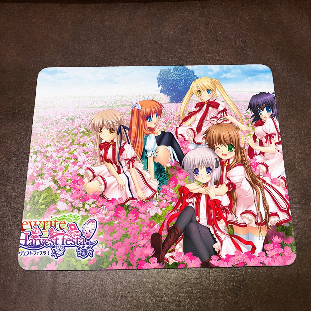 Lót chuột máy tính Anime Rewrite Wallpapers 1 Mousepad cao su êm ái. Nhận in theo yêu cầu