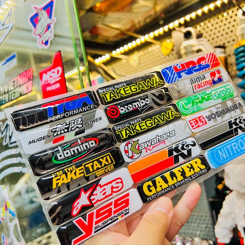 Tem 3D nổi dán ốp pô e cực đẹp ✌🇹🇭