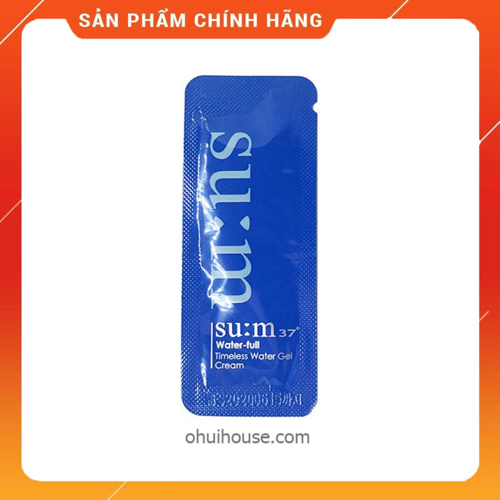 Gói sample kem dưỡng cấp nước, kiềm dầu, giảm mụn, se khít chân lông Sum 37 xanh - Su:m37 Water-full Water Gel Cream