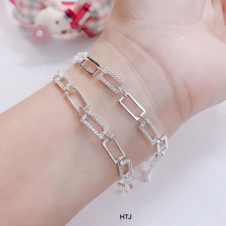Lắc tay bạc nữ mắt xích nhỏ xinh LINH MIU SILVER